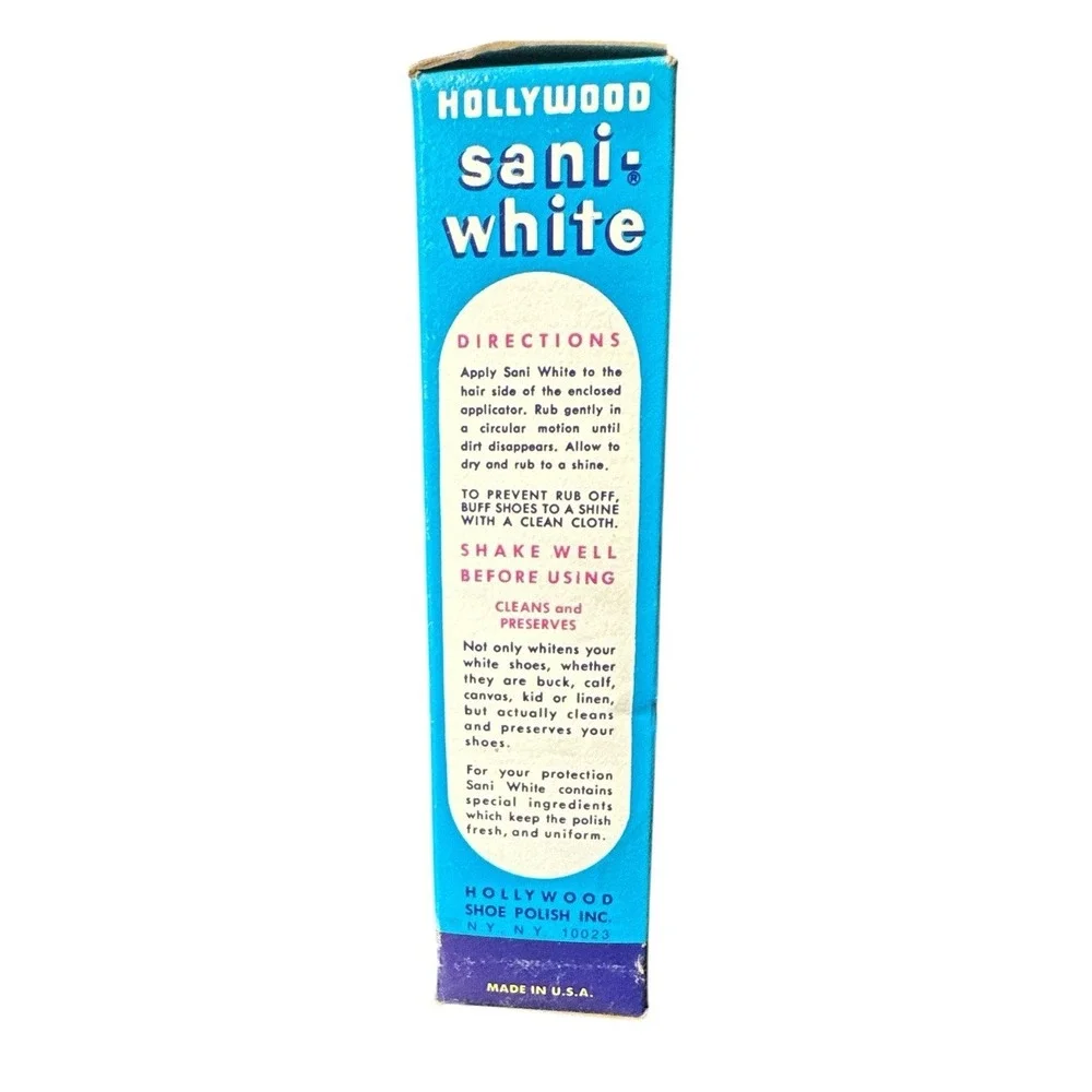 Hollywood- Sani-white Shoe Polish Antique With Packaging Nurses/baby‎